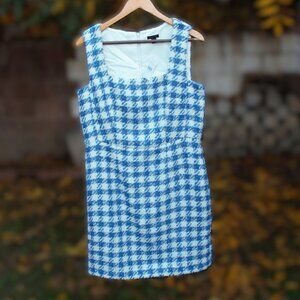 Ann Taylor Tweed Square Neck Shift Dress 10